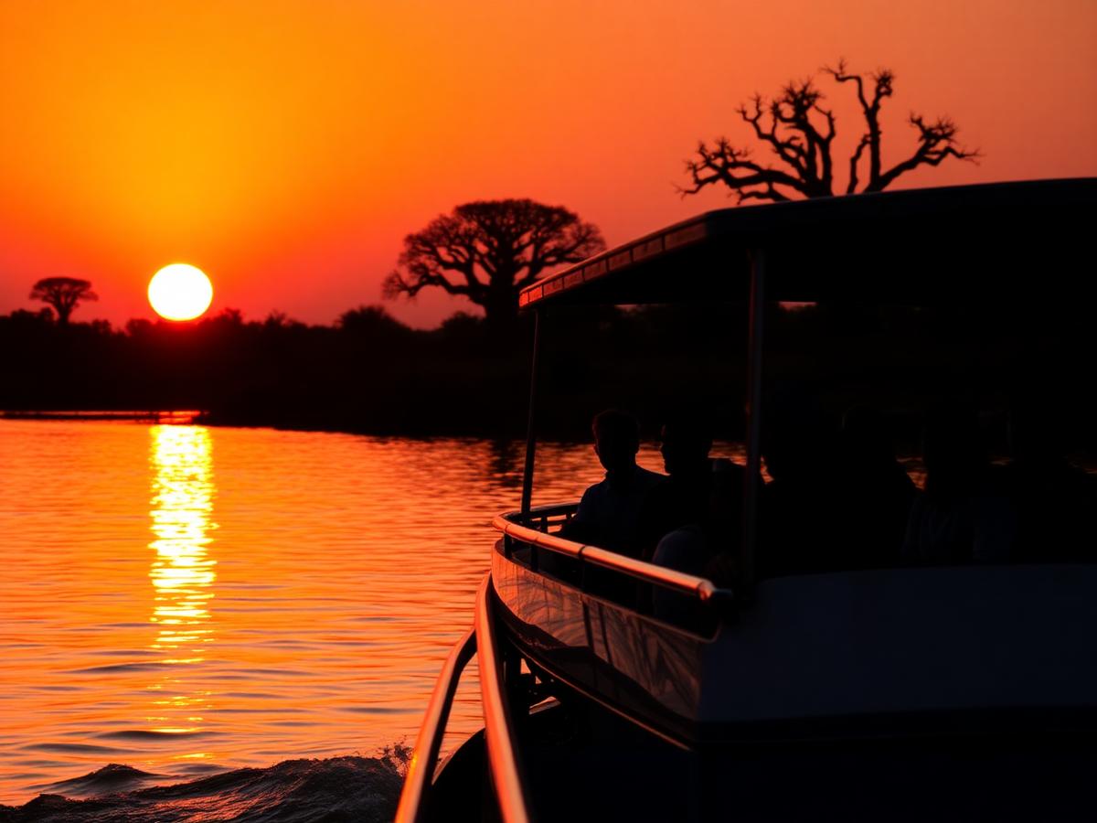 Sunset cruise on the Zambezi River